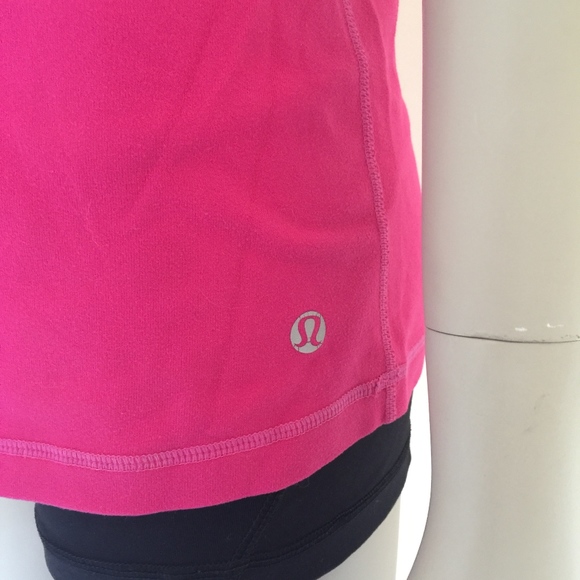Lululemon pink tank top built in bra cinched bust - Picture 3 of 7